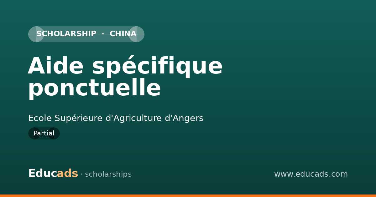 Aide spécifique ponctuelle scholarship