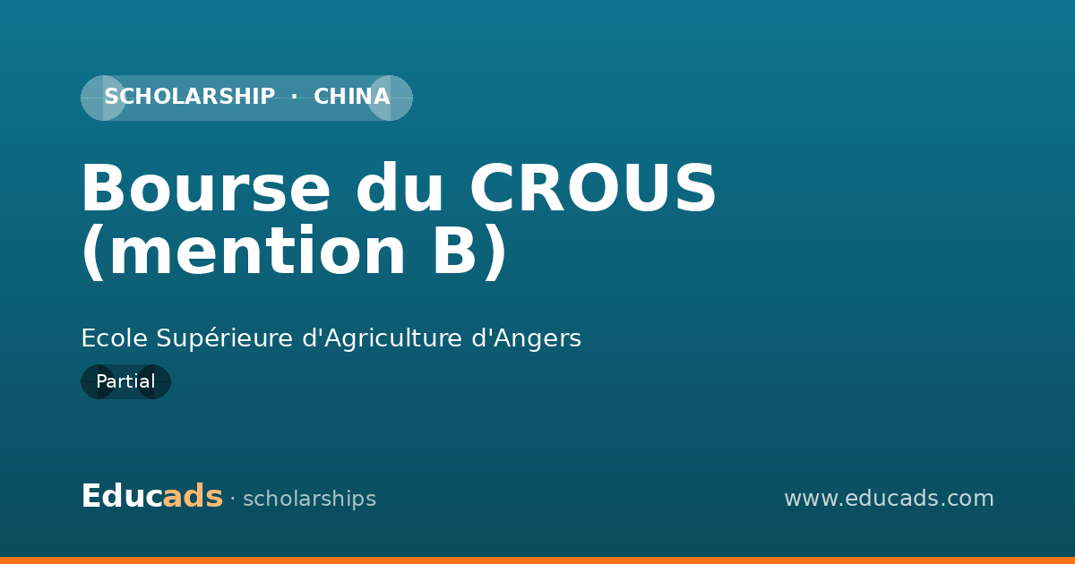 Bourse du CROUS (mention B) scholarship