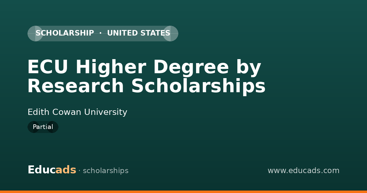 ECU Higher Degree by Research Scholarships scholarship