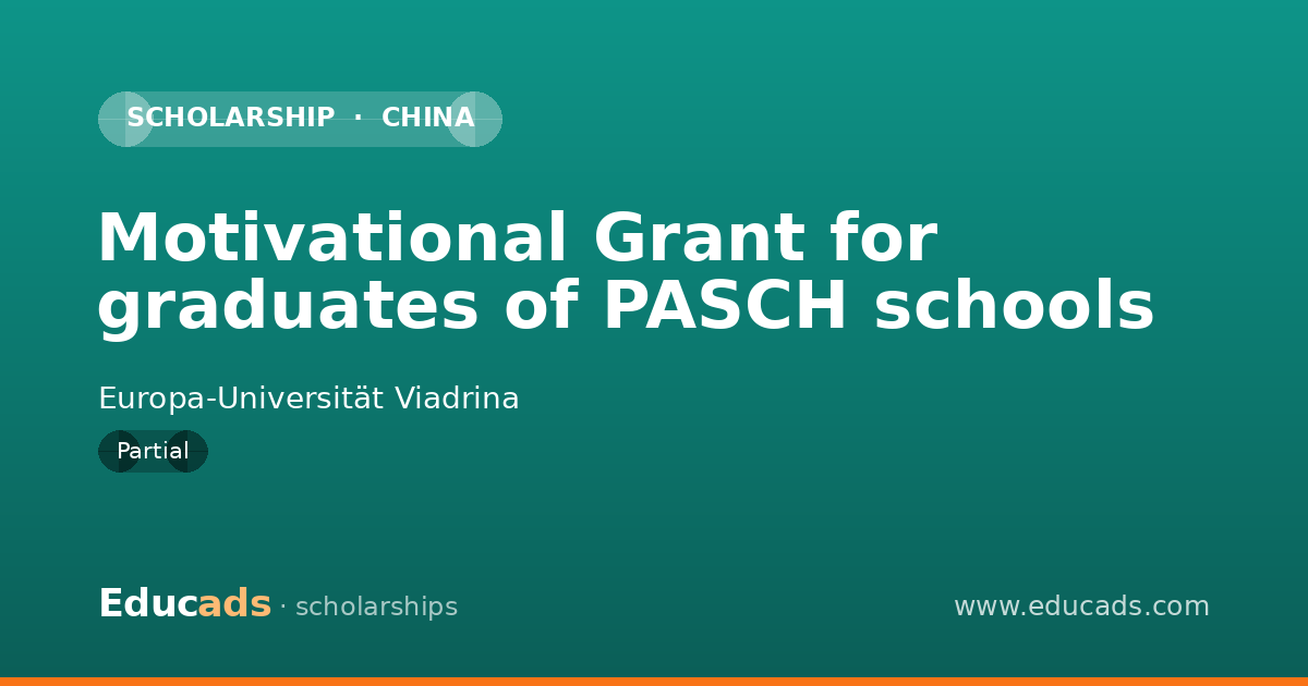 Motivational Grant for graduates of PASCH schools scholarship