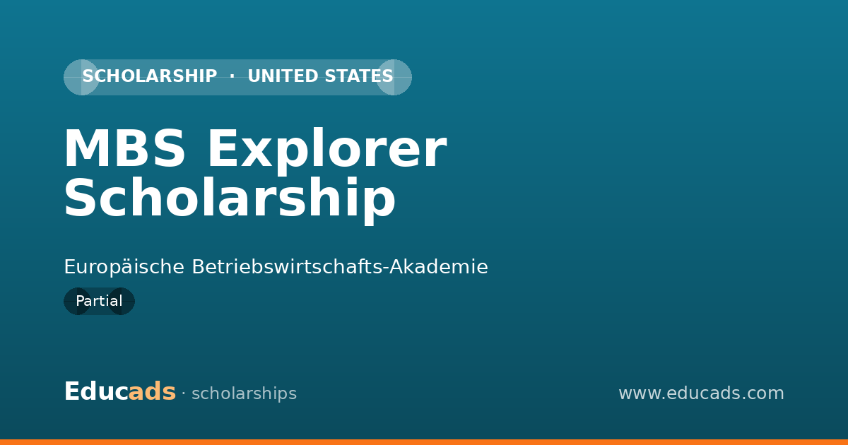 MBS Explorer Scholarship scholarship