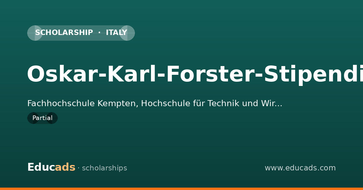 Oskar-Karl-Forster-Stipendium scholarship