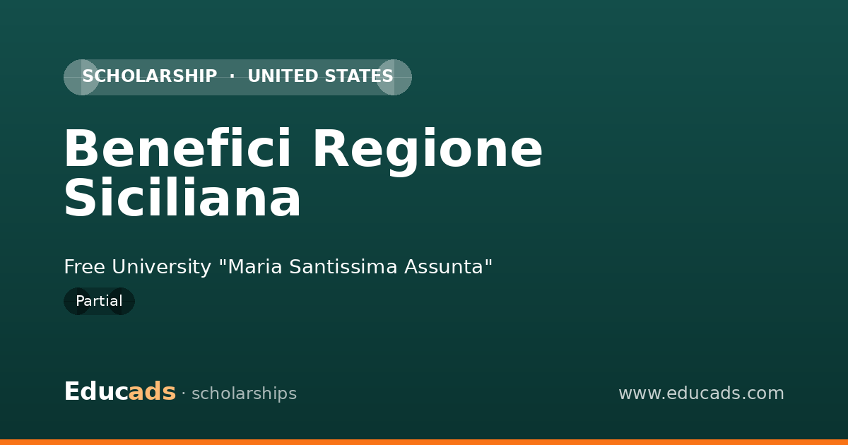 Benefici Regione Siciliana scholarship