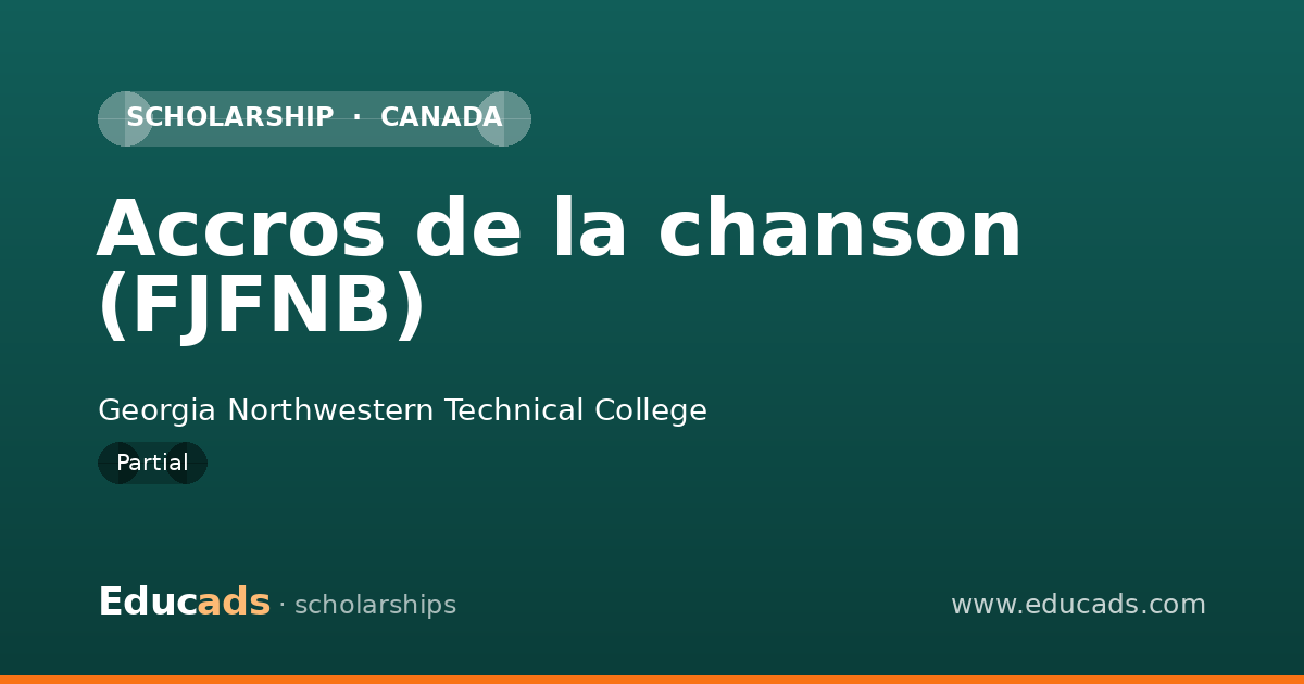 Accros de la chanson (FJFNB) scholarship