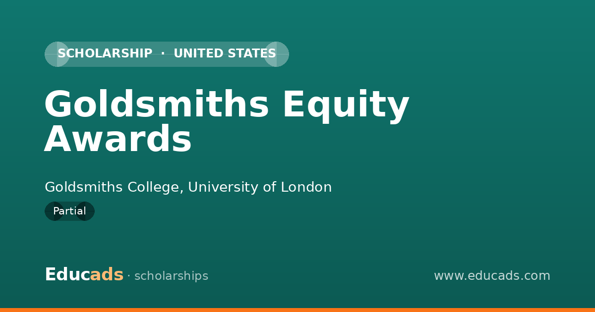 Goldsmiths Equity Awards scholarship