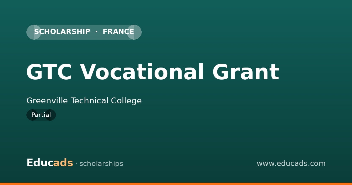 GTC Vocational Grant scholarship