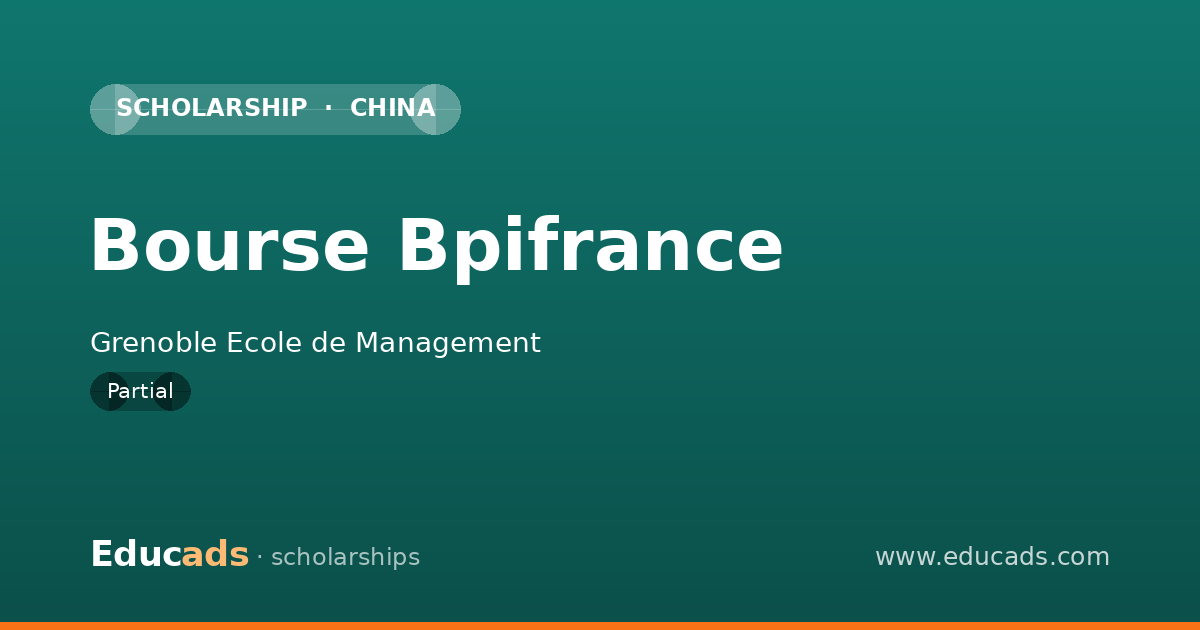Bourse Bpifrance scholarship