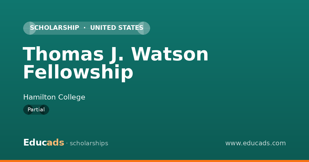 Thomas J. Watson Fellowship scholarship