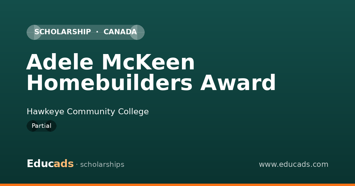 Adele McKeen Homebuilders Award scholarship