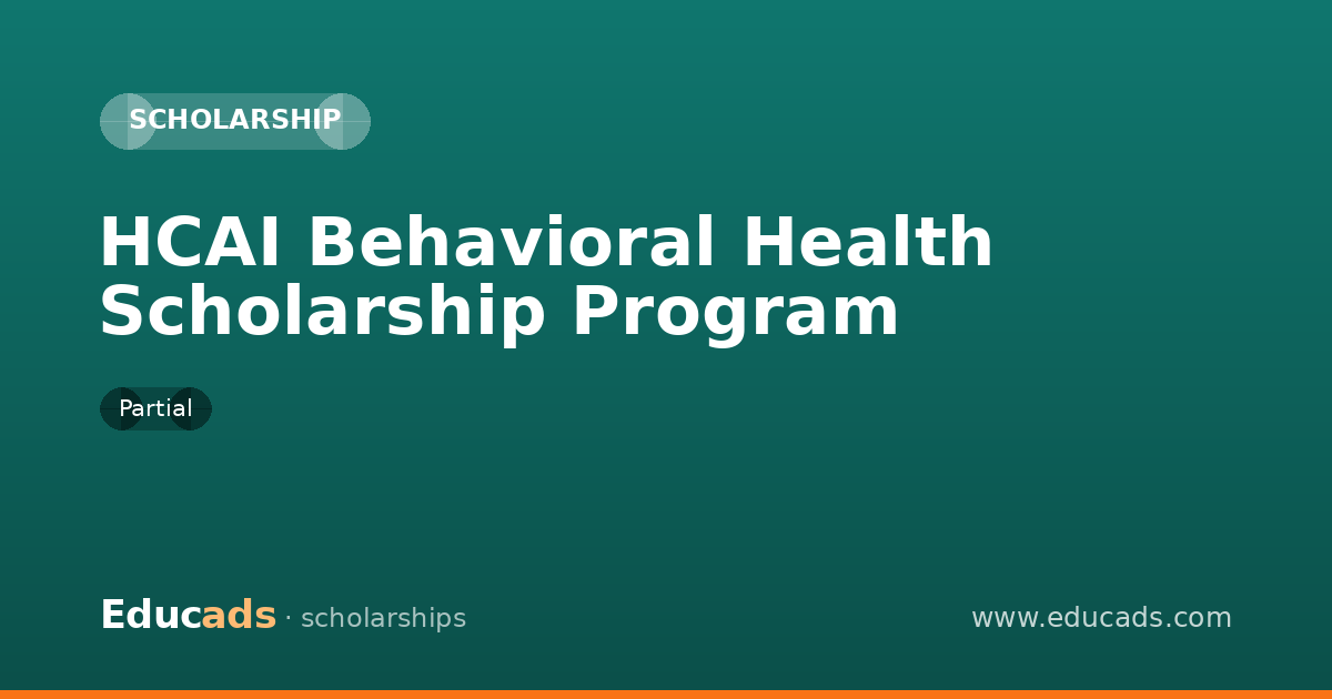HCAI Behavioral Health Scholarship Program scholarship