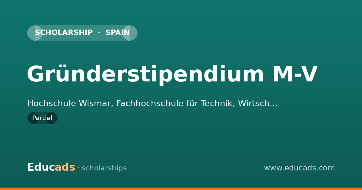 Gründerstipendium M-V scholarship