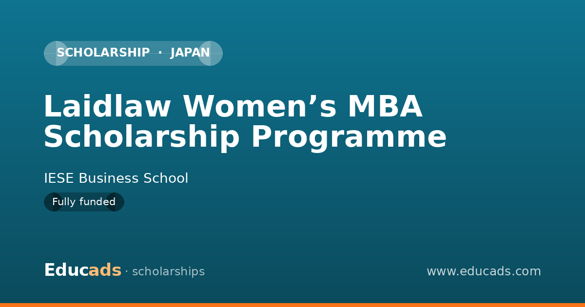 Laidlaw Women’s MBA Scholarship Programme scholarship