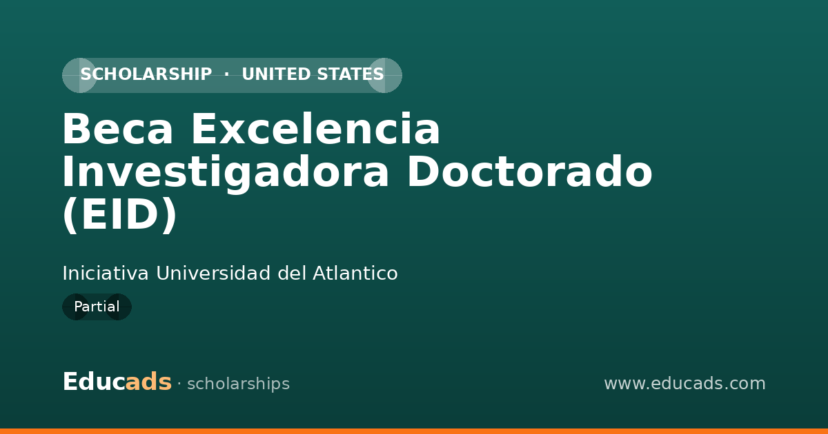 Beca Excelencia Investigadora Doctorado (EID) scholarship