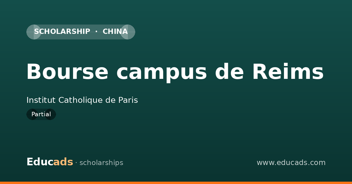 Bourse campus de Reims scholarship