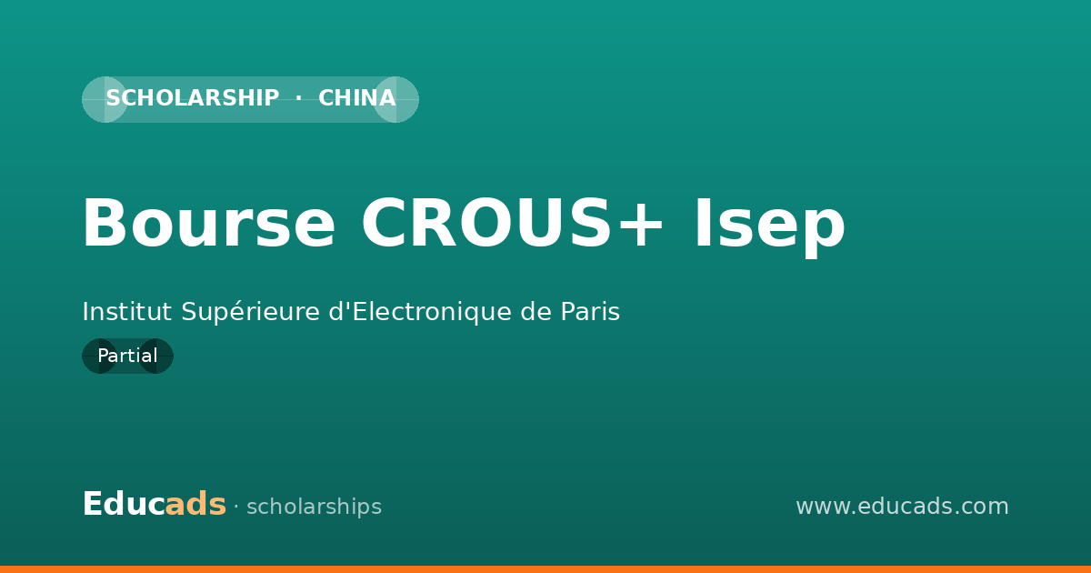 Bourse CROUS+ Isep scholarship