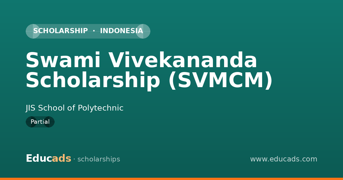 Swami Vivekananda Scholarship (SVMCM) scholarship