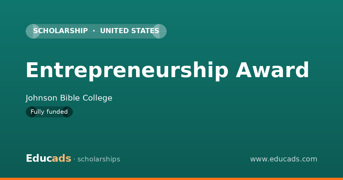 Entrepreneurship Award scholarship