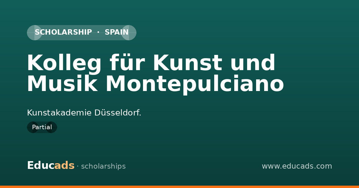 Kolleg für Kunst und Musik Montepulciano scholarship