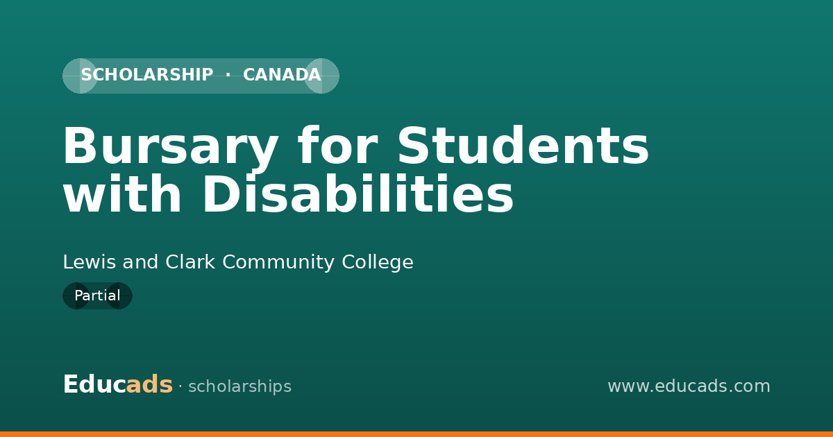 Bursary for Students with Disabilities scholarship