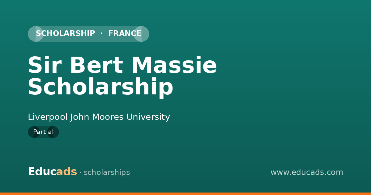 Sir Bert Massie Scholarship scholarship
