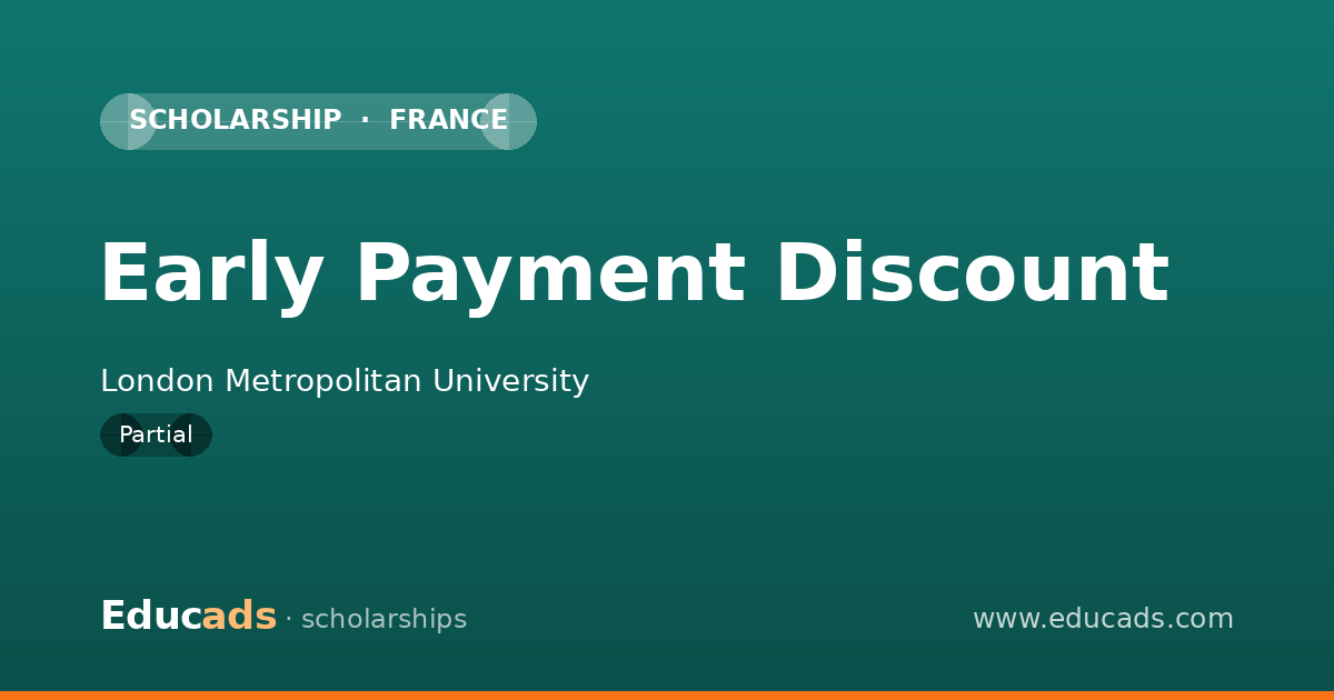 Early Payment Discount scholarship