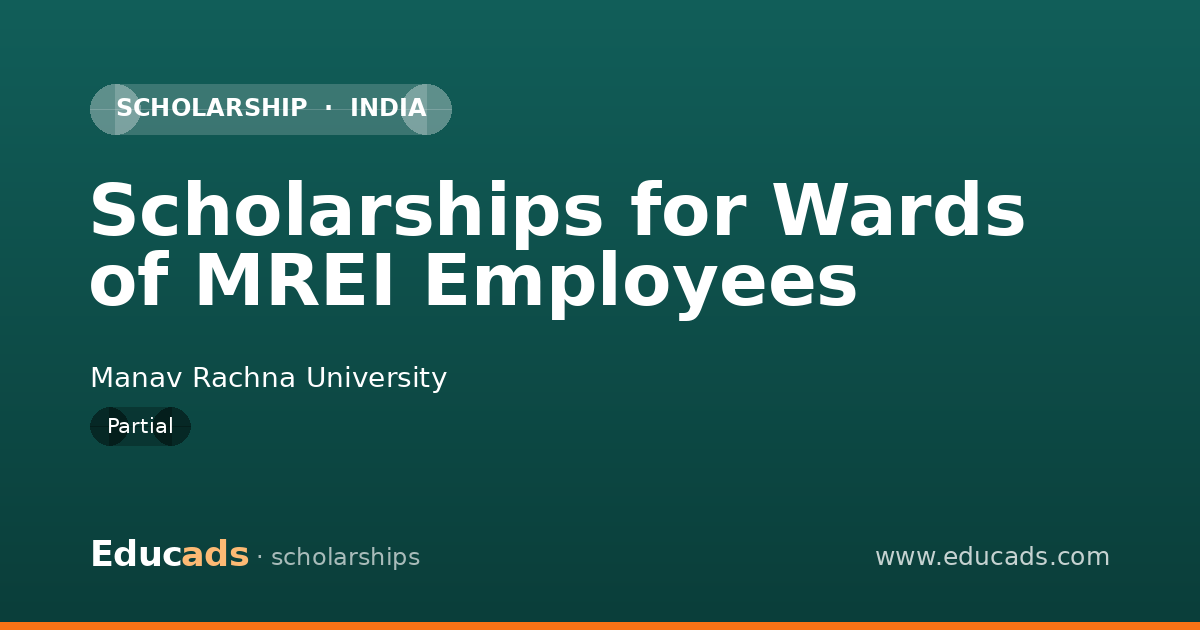 Scholarships for Wards of MREI Employees scholarship