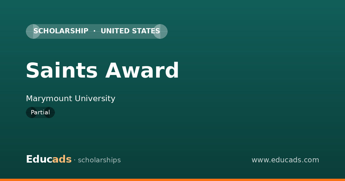 Saints Award scholarship
