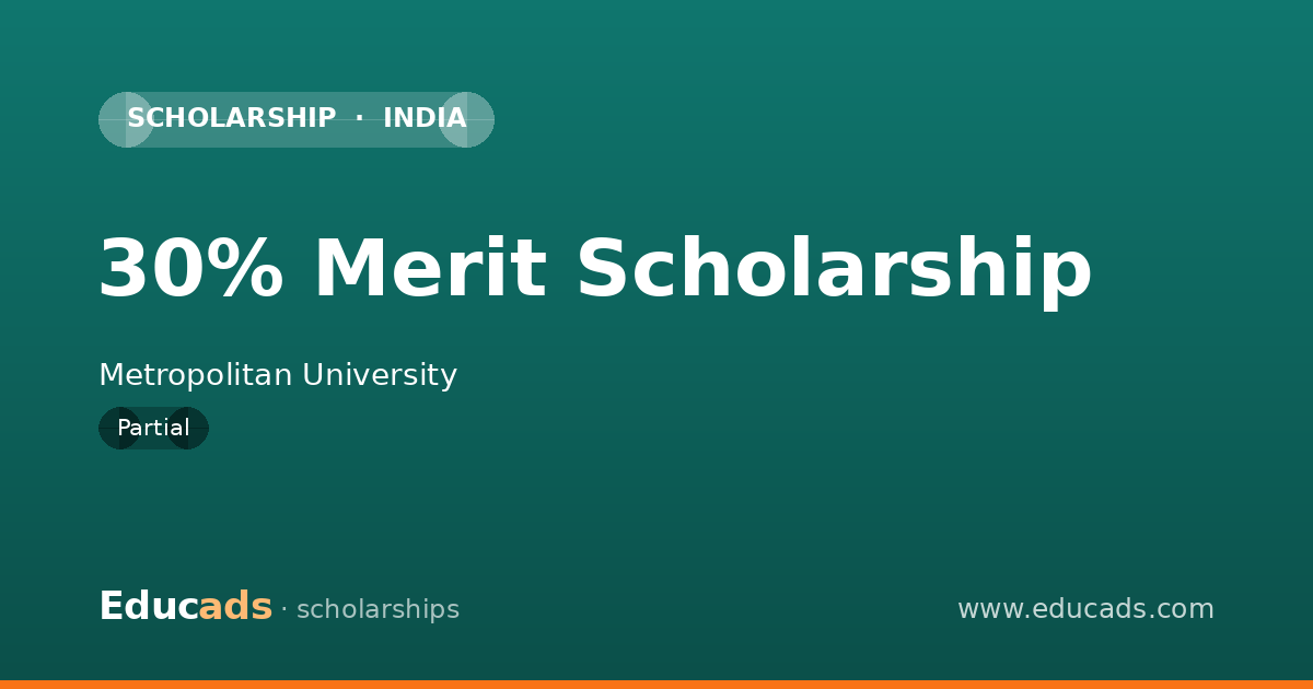 30% Merit Scholarship scholarship