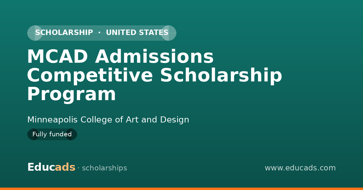 MCAD Admissions Competitive Scholarship Program scholarship