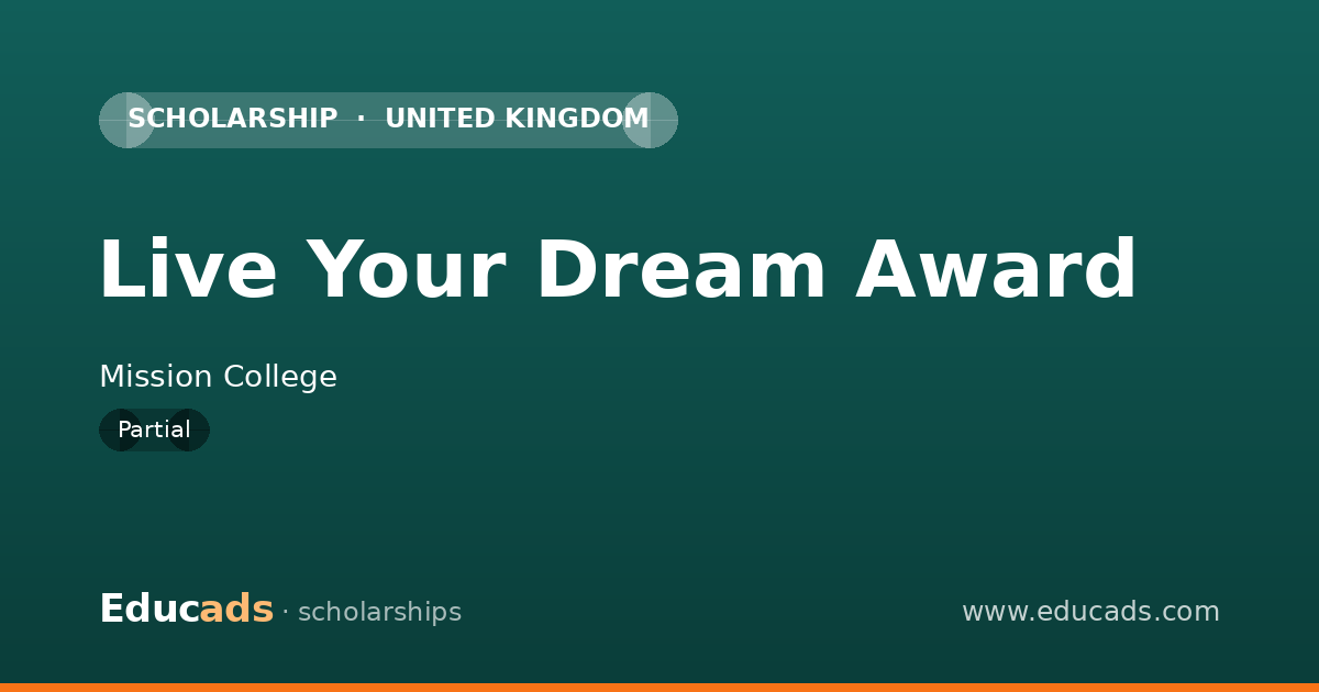 Live Your Dream Award scholarship