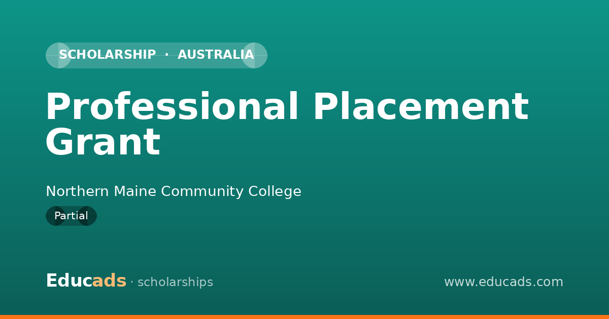 Professional Placement Grant scholarship