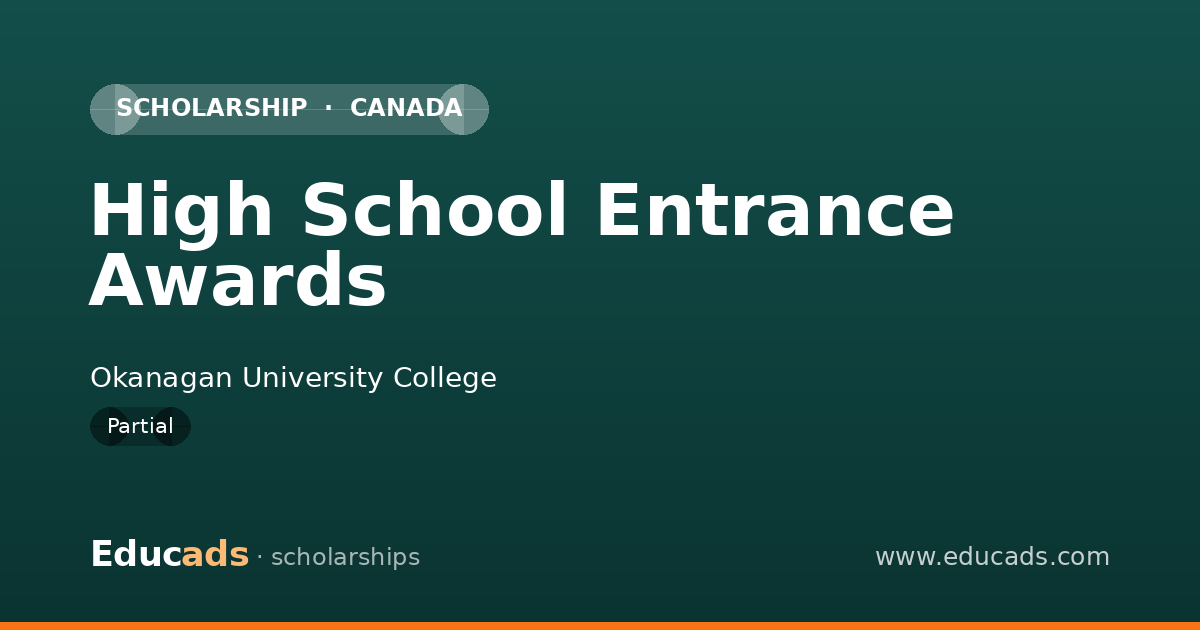 High School Entrance Awards scholarship