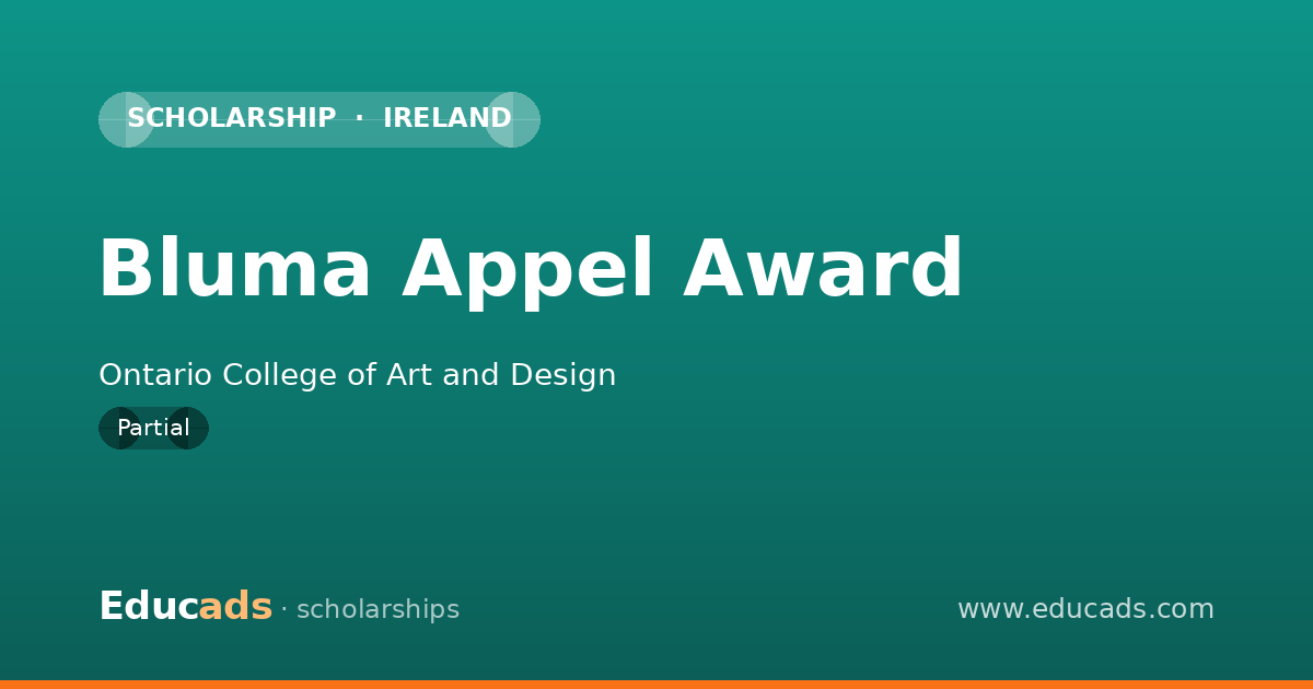 Bluma Appel Award scholarship