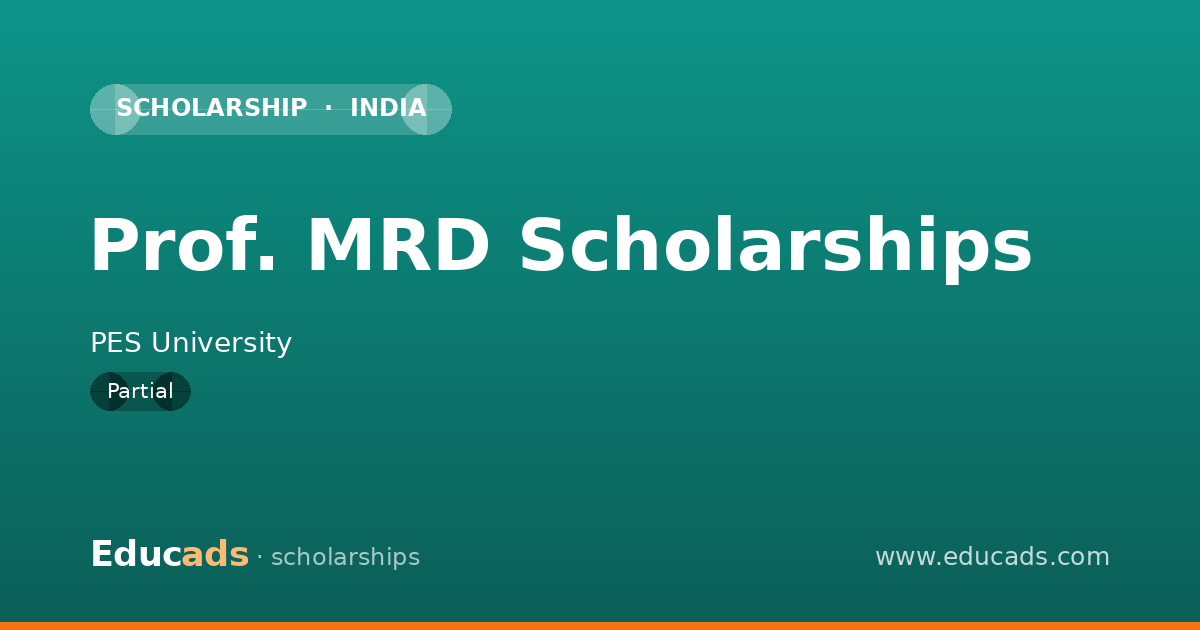 Prof. MRD Scholarships scholarship