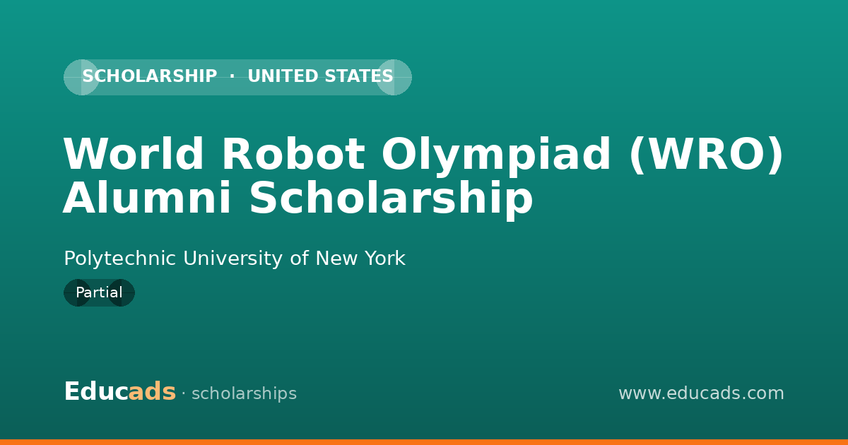 World Robot Olympiad (WRO) Alumni Scholarship scholarship