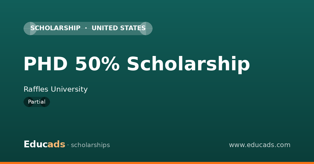 PHD 50% Scholarship scholarship