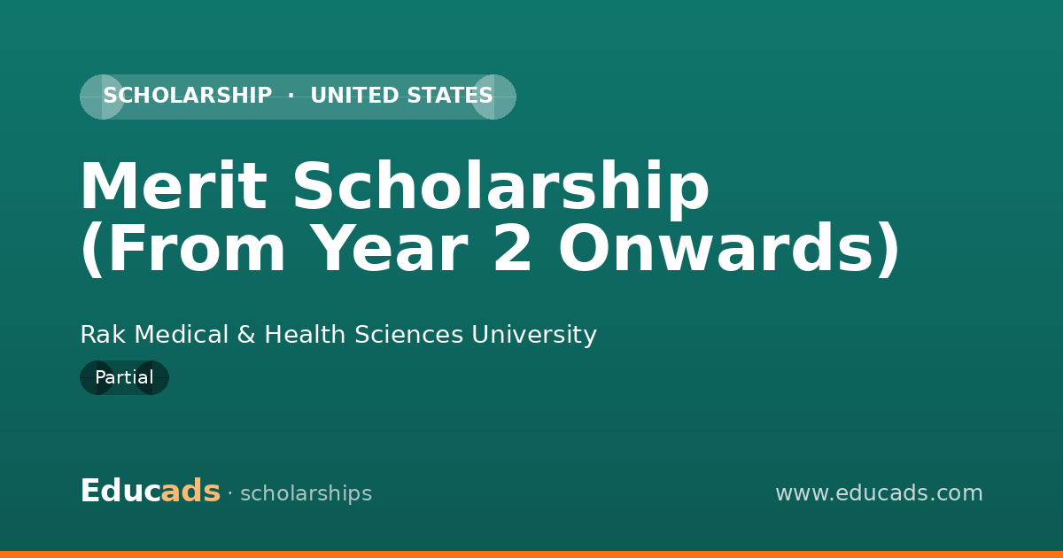 Merit Scholarship (From Year 2 Onwards) scholarship