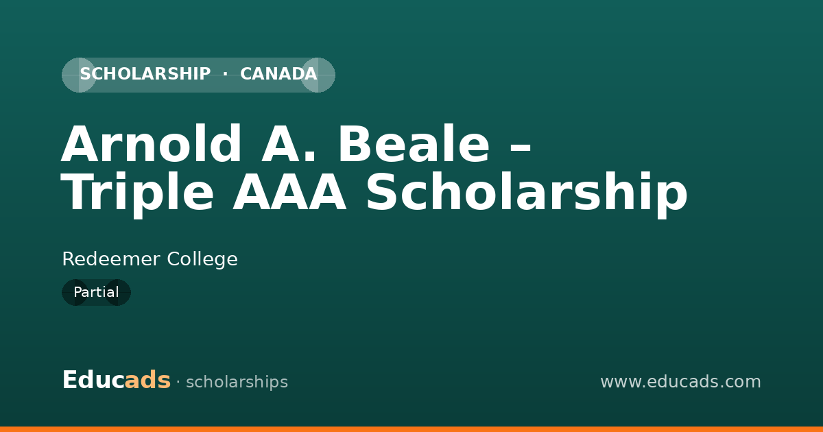 Arnold A. Beale – Triple AAA Scholarship scholarship