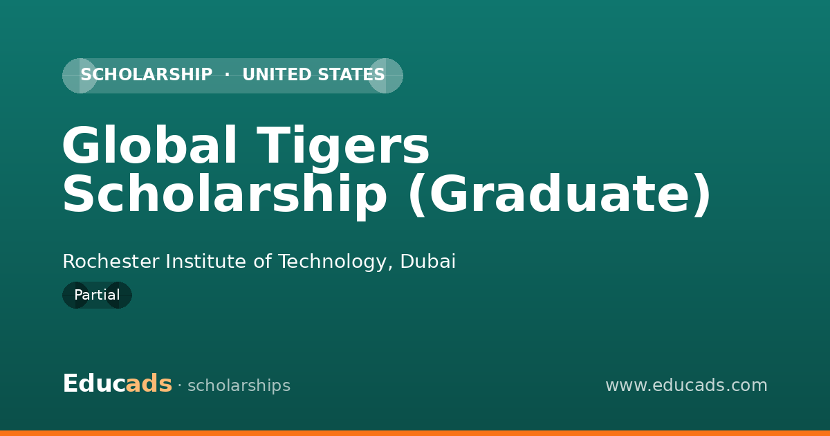 Global Tigers Scholarship (Graduate) scholarship