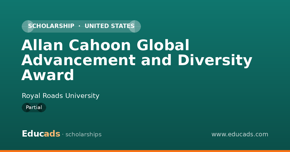 Allan Cahoon Global Advancement and Diversity Award scholarship