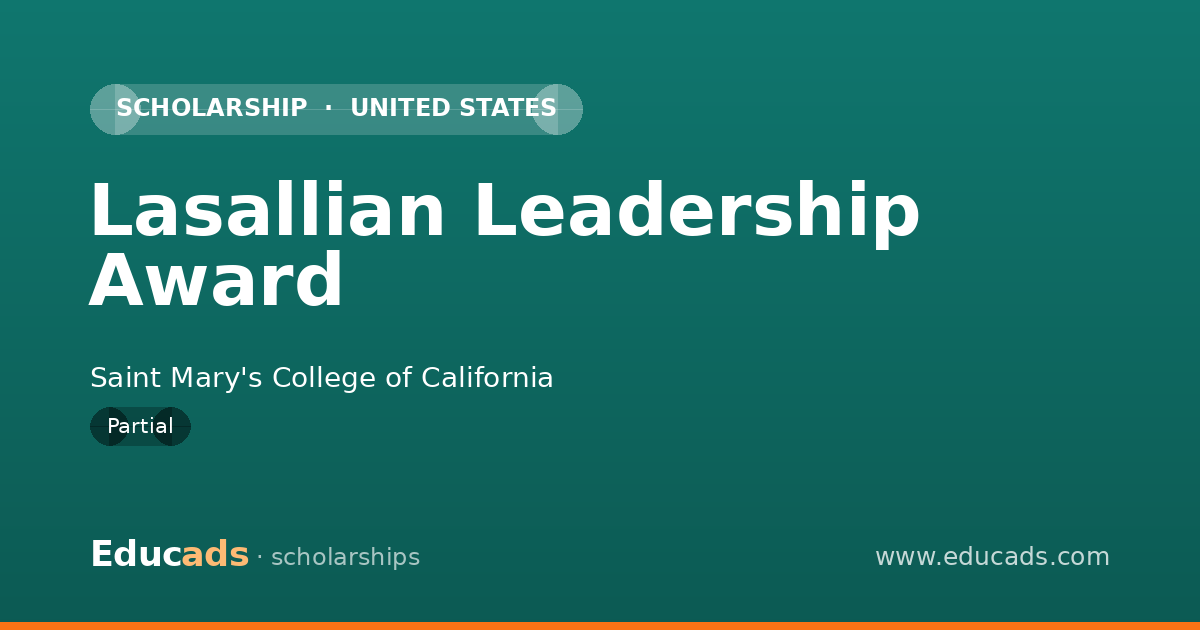 Lasallian Leadership Award scholarship