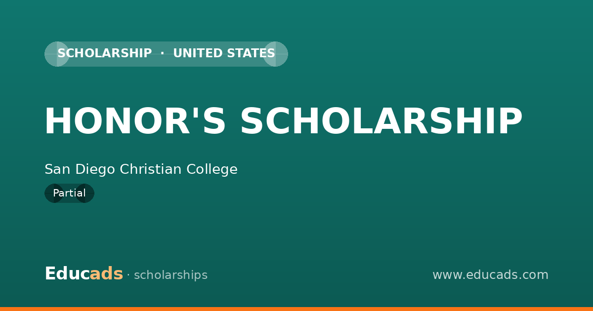 HONOR'S SCHOLARSHIP scholarship