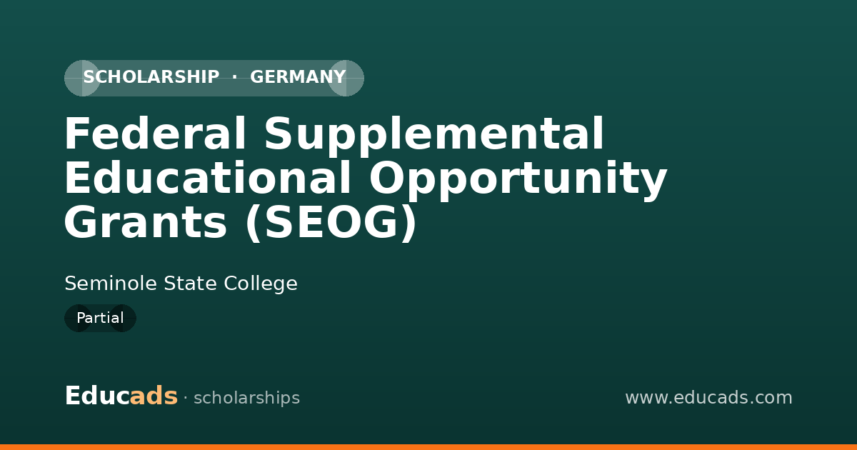 Federal Supplemental Educational Opportunity Grants (SEOG) scholarship