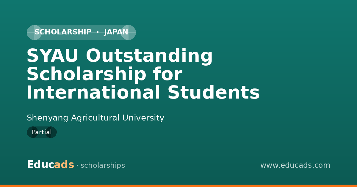 SYAU Outstanding Scholarship for International Students scholarship