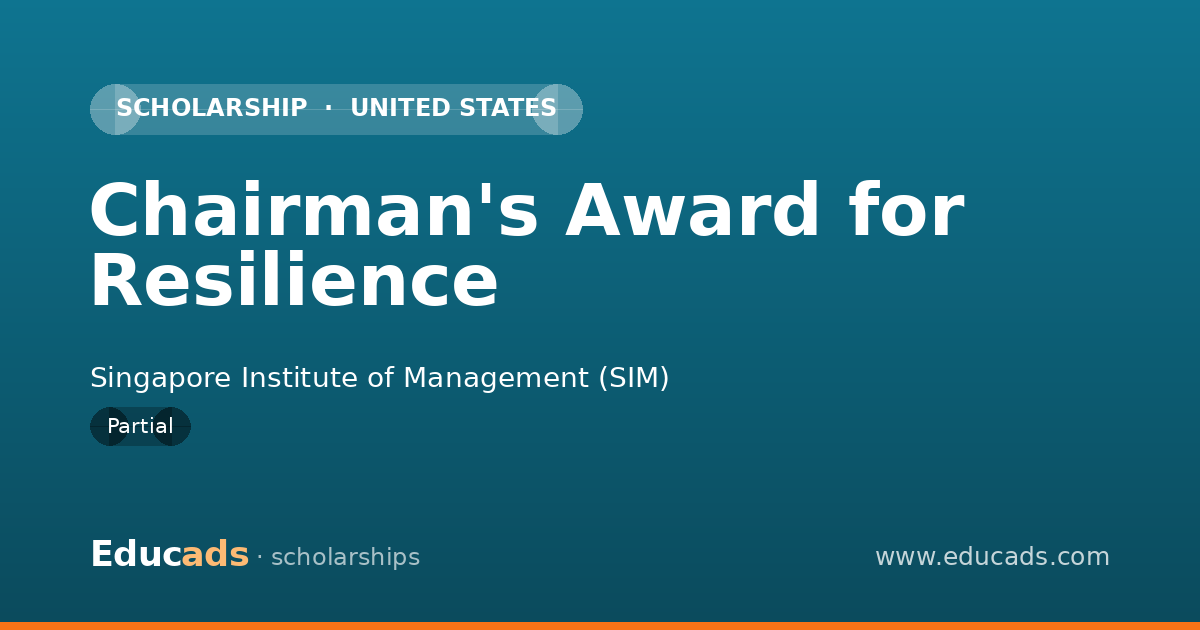 Chairman's Award for Resilience scholarship