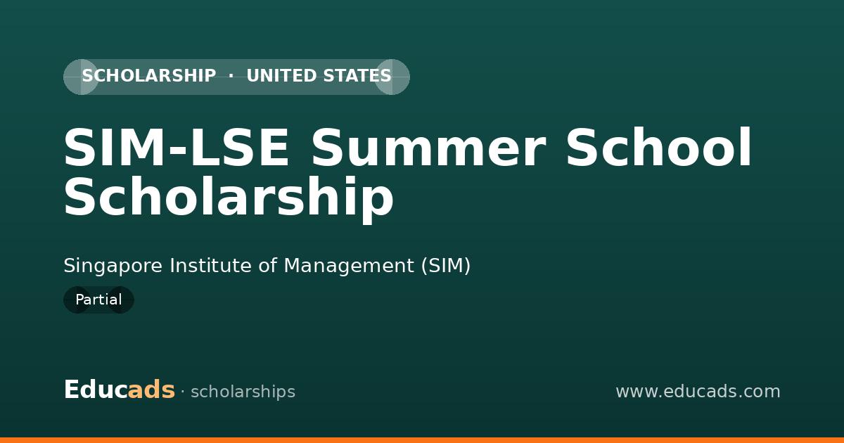 SIM-LSE Summer School Scholarship scholarship