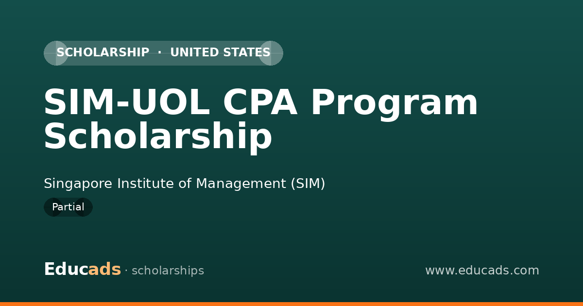 SIM-UOL CPA Program Scholarship scholarship
