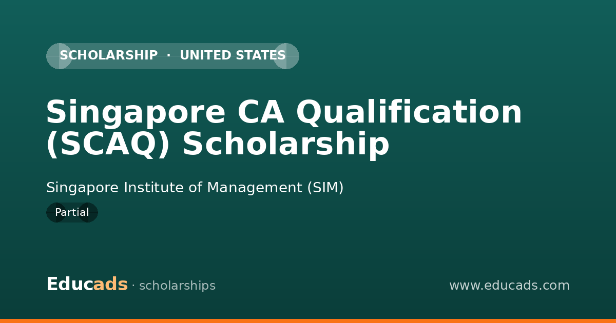 Singapore CA Qualification (SCAQ) Scholarship scholarship