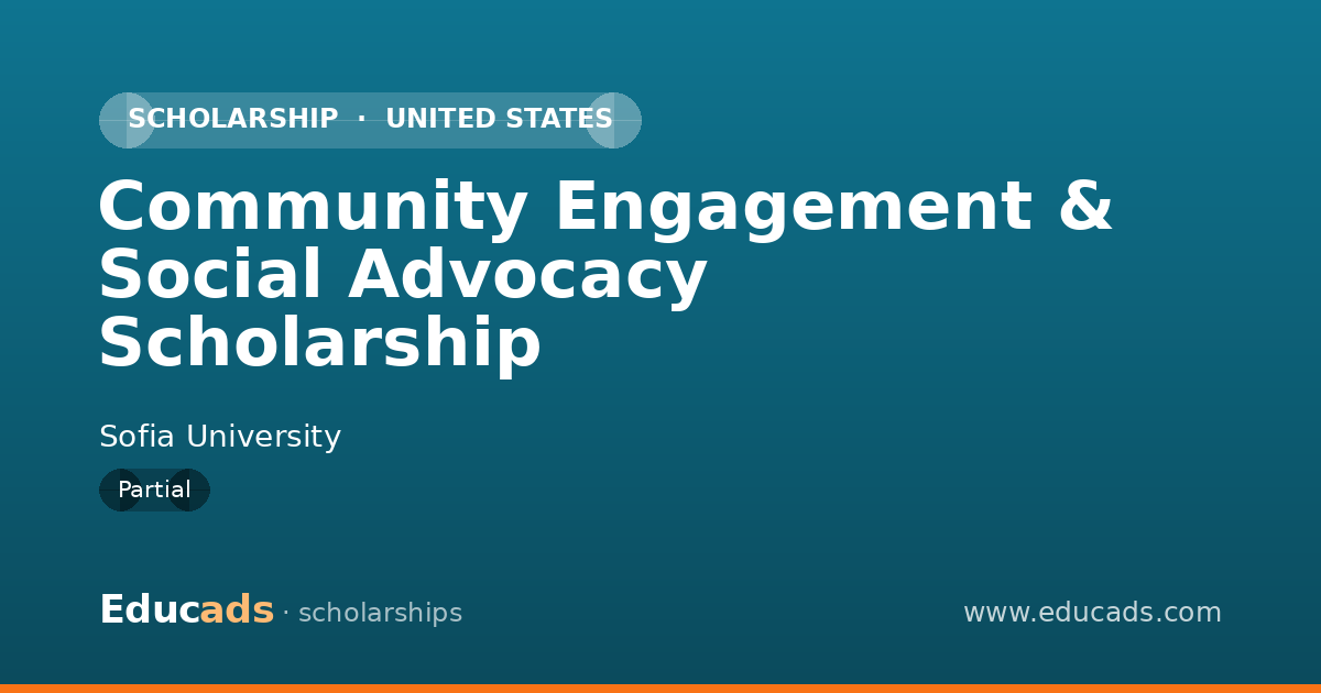 Community Engagement & Social Advocacy Scholarship scholarship