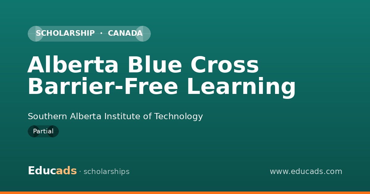 Alberta Blue Cross Barrier-Free Learning scholarship
